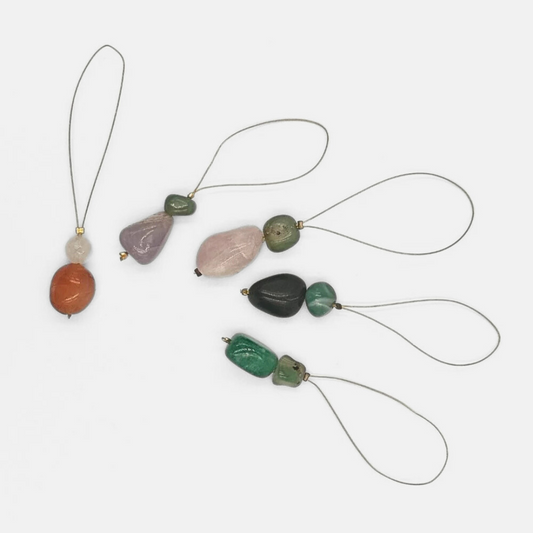 Stitch markers on wires