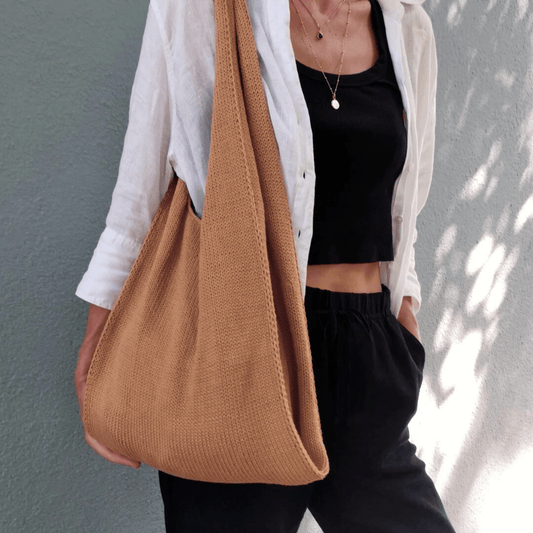 Paulastrickt – EVERYDAY bag Opskrift - Gaia Garn - Strikkeopskrift